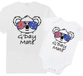 Australia gday mate koala baby onesie / tshirt - men, women's and children's all sizes available