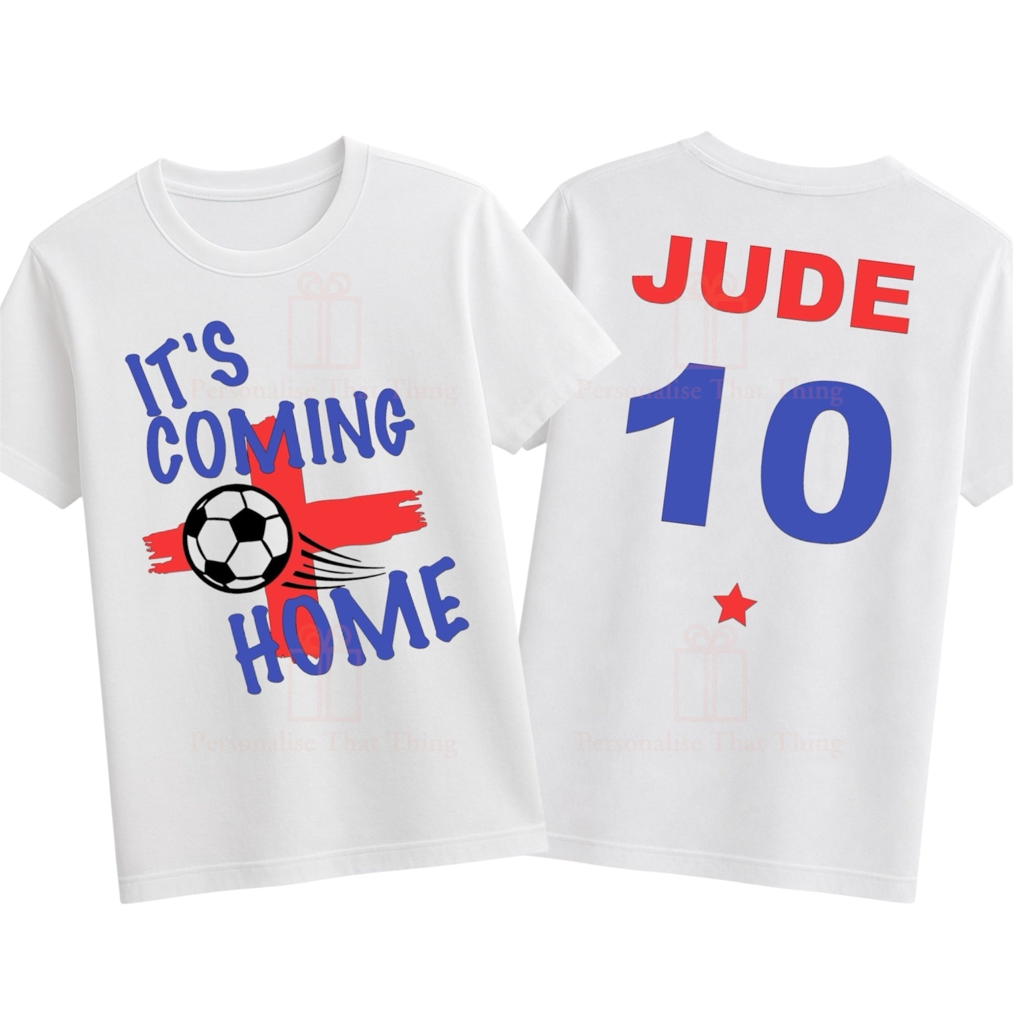 It’s Coming Home Football England World Cup Personalised Name custom Tshirt