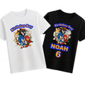 Sonic the hedgehog personalised name and age birthday boy tshirt