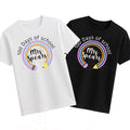 Teachers name 100 days of school rainbow pencil tshirt