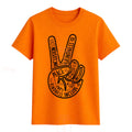 Harmony Large Peace Hand Sign - harmony day orange tshirt