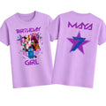 Birthday girl kpop huntrix custom name and age tshirt