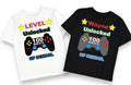 Level unlocked 100 days of school personalised name gaming tshirt