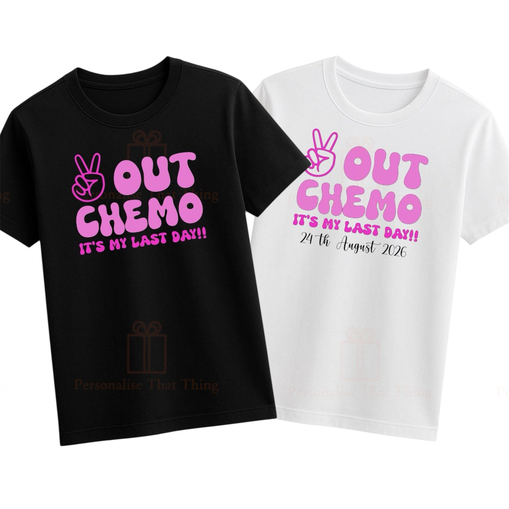 Peace out chemo breast cancer survivor last day of treatment tshirt