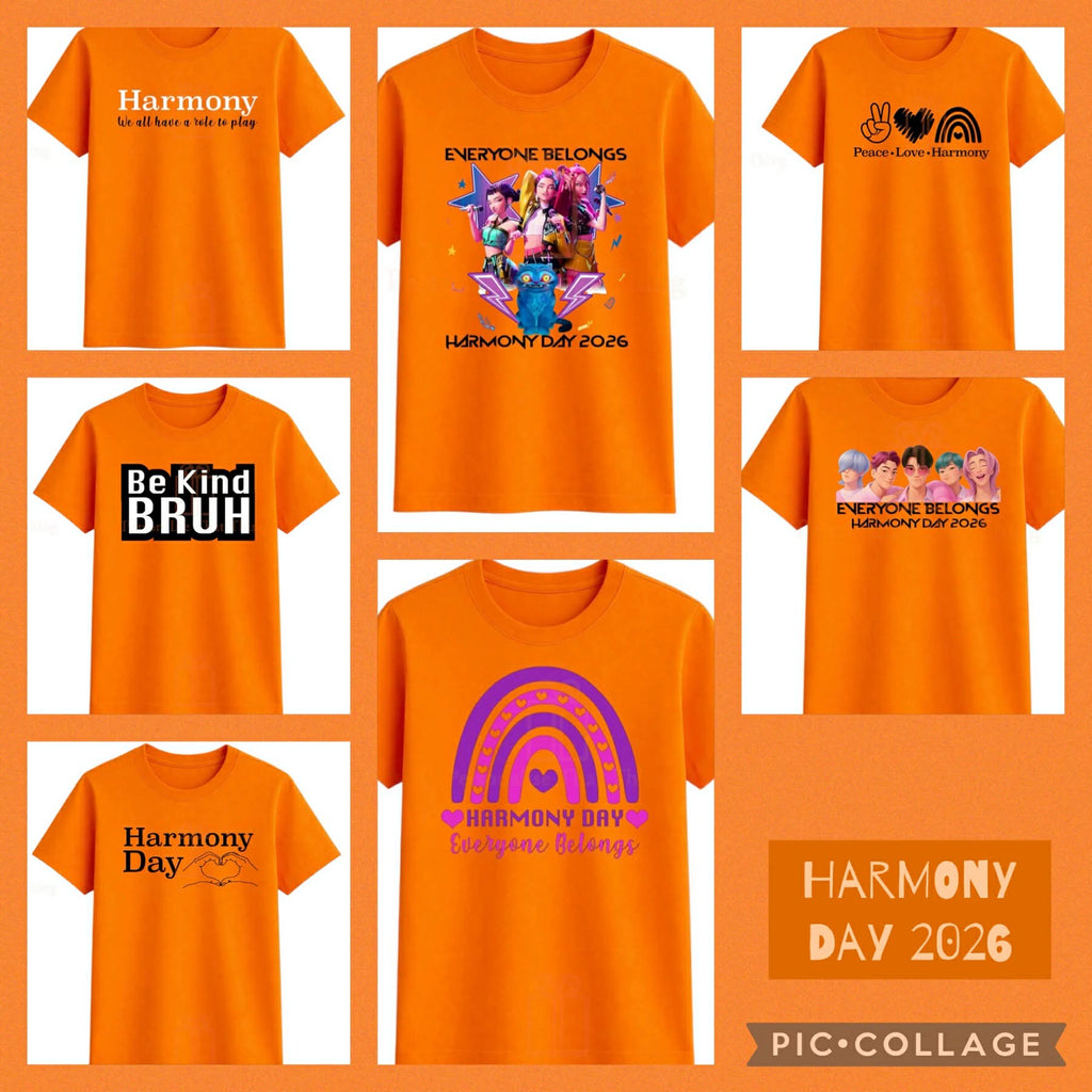 Harmony day - Orange Tshirt - LAST CHANCE!!