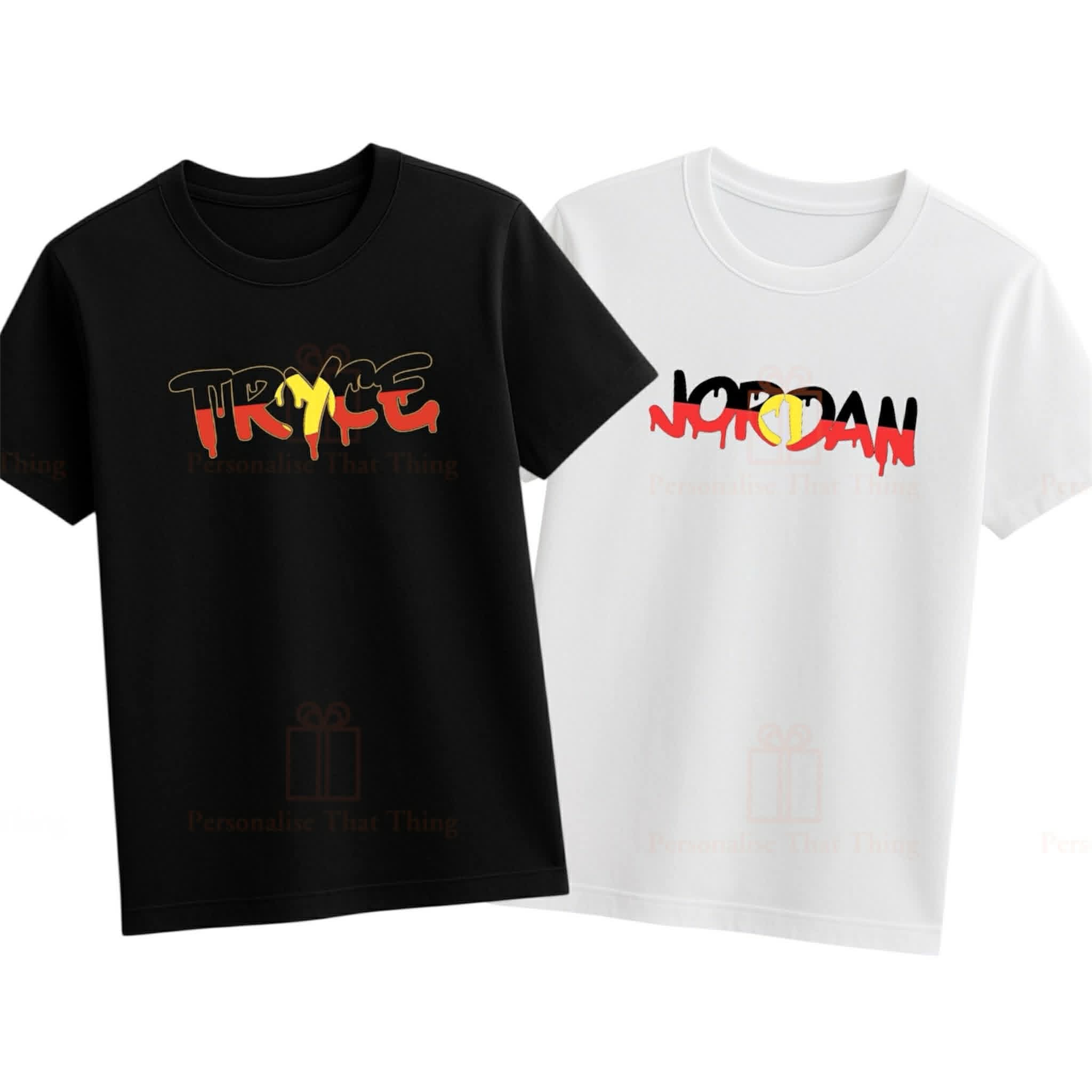 Aboriginal flag custom name Tshirt