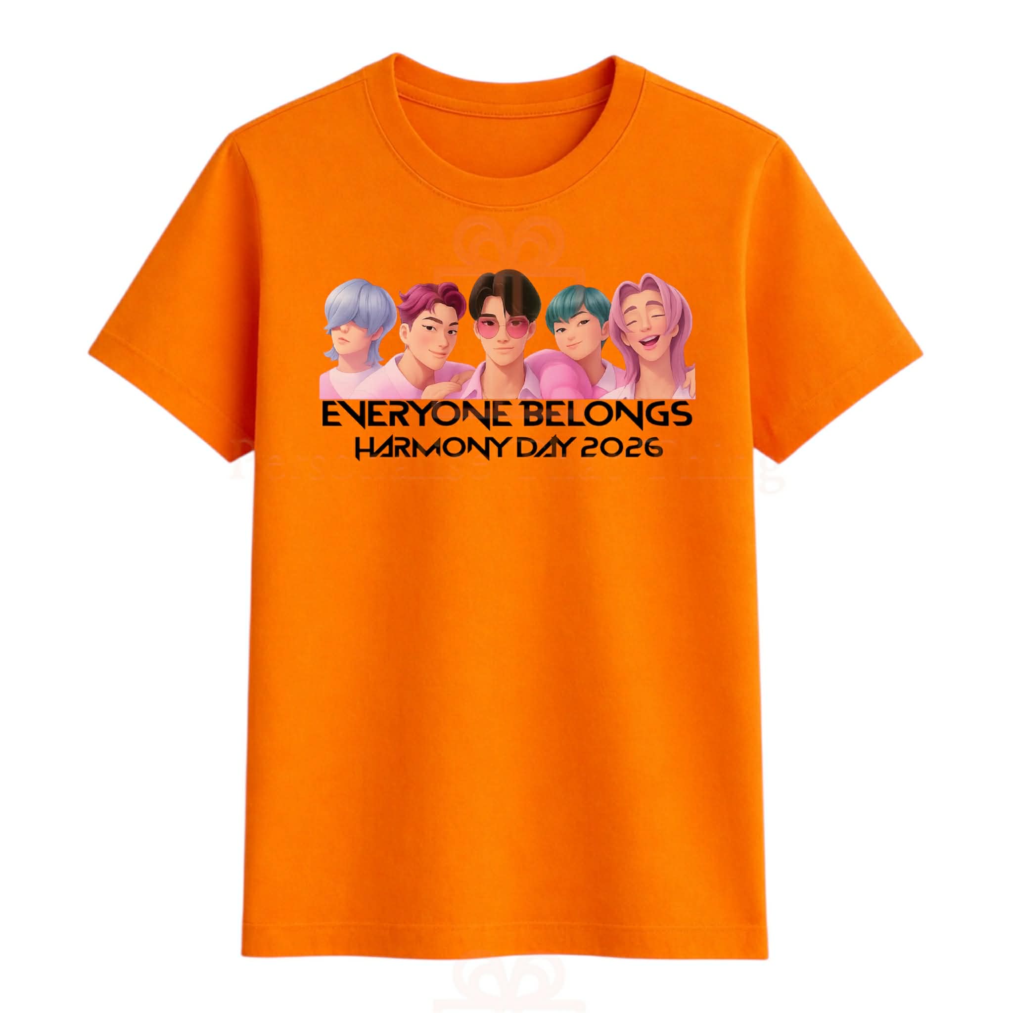 Harmony day - Kpop everyone belongs Saja boys orange Tshirt - All sizes available men women and children