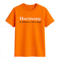 Harmony day - We all have a role to play orange Tshirt - All sizes available men women and children