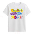 Ready two wiggle custom name birthday party tshirt