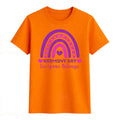 Harmony day - Pink & purple everyone belongs rainbow design orange Tshirt - All sizes available men women and children