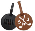Golf bag tag personalised faux leather tee holder tag