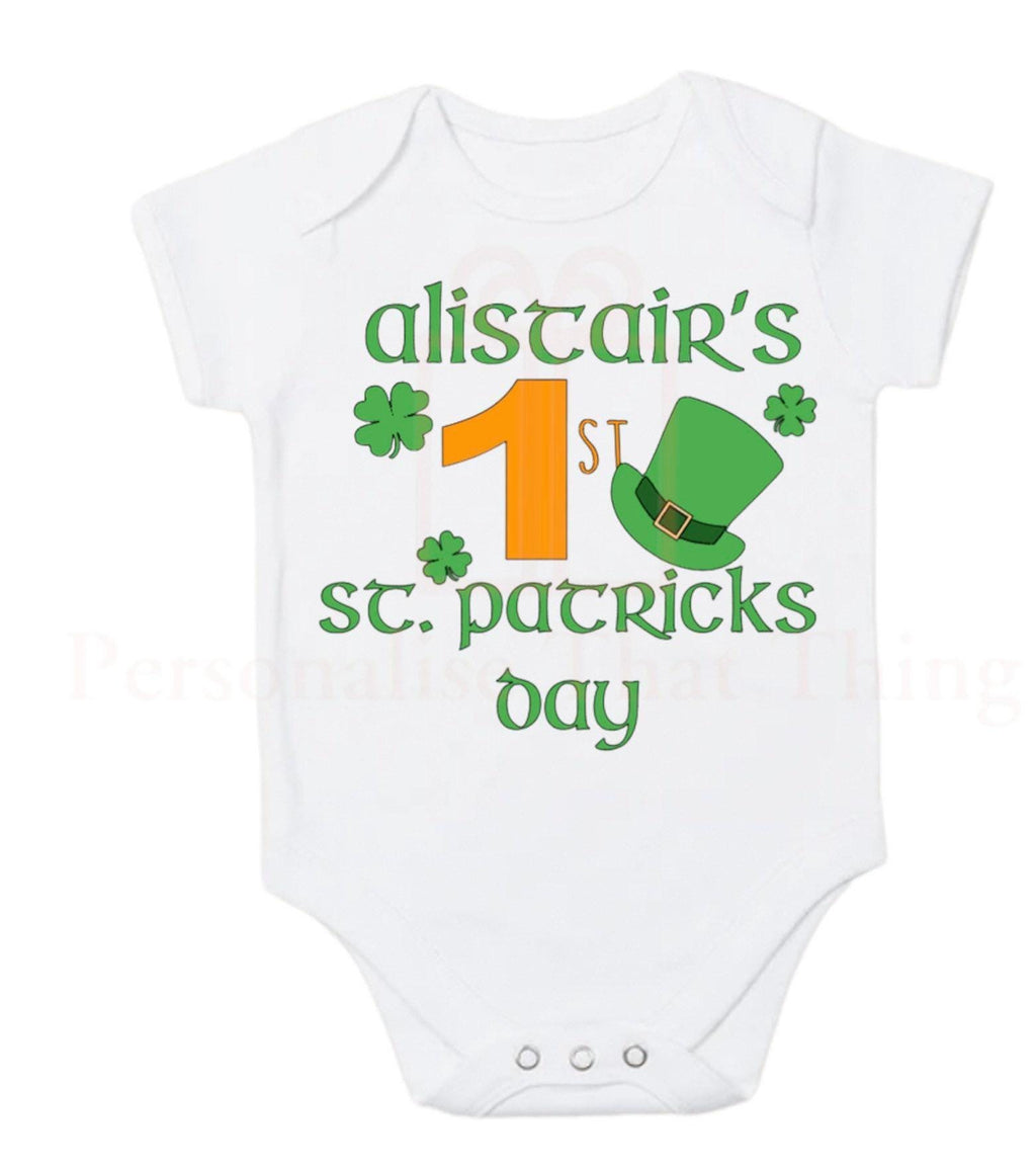 My first 1st Saint Patricks day - st Patricks day baby bodysuit outfit