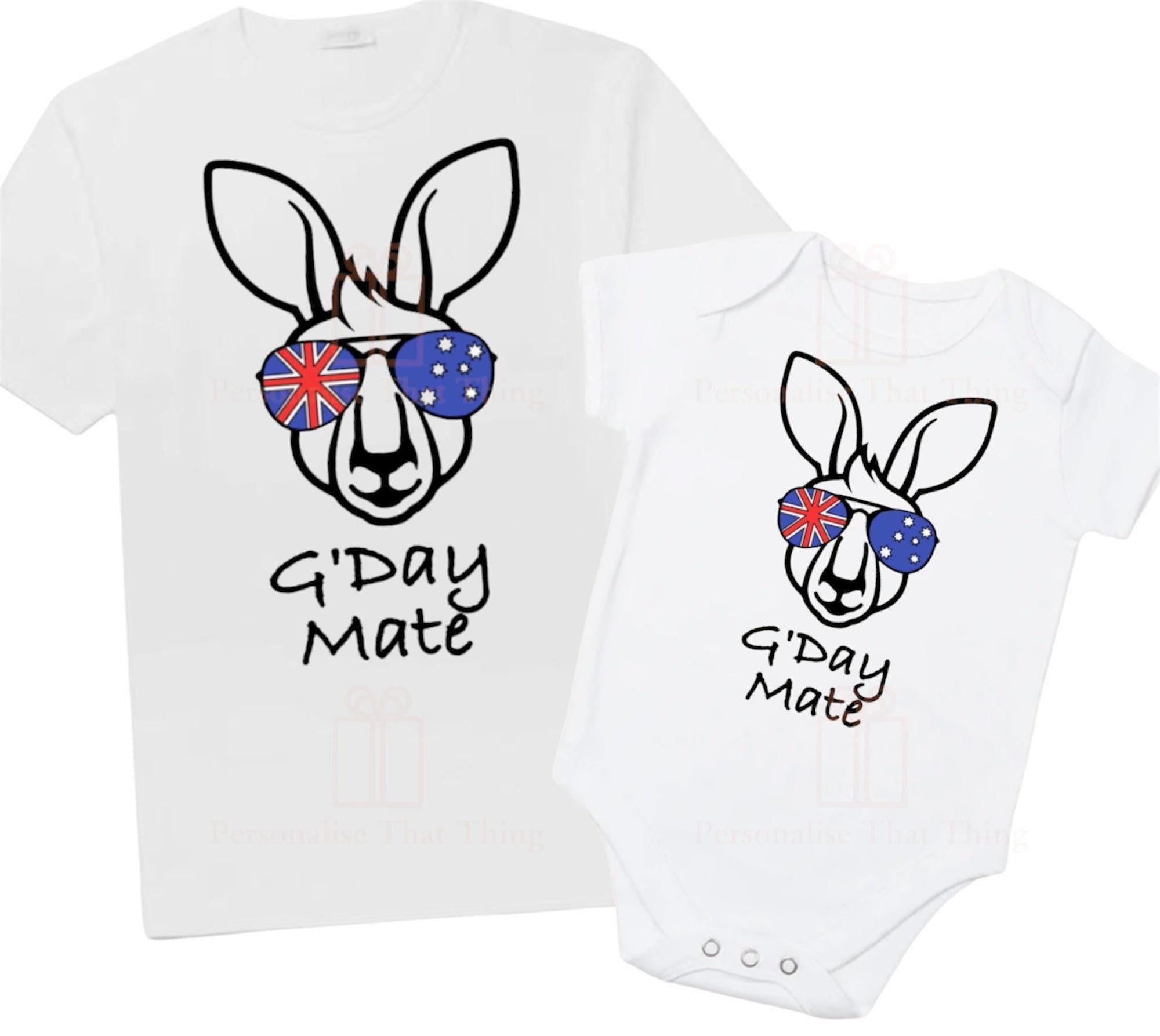 Australia gday mate koala baby onesie / tshirt - men, women's and children's all sizes available