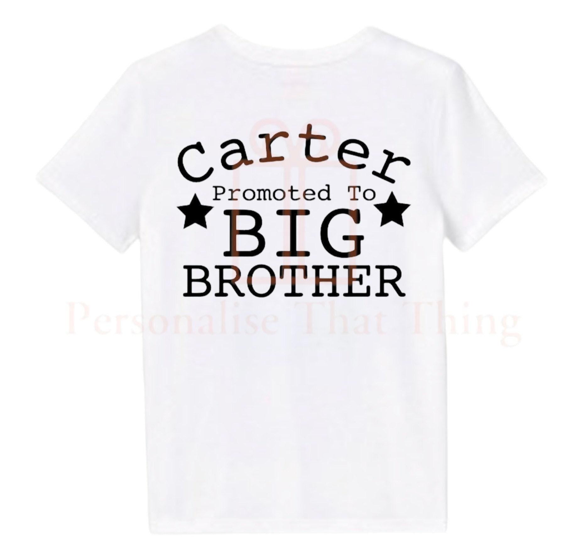 Promoted to Big Brother Personalised Name Tshirt / baby onesie