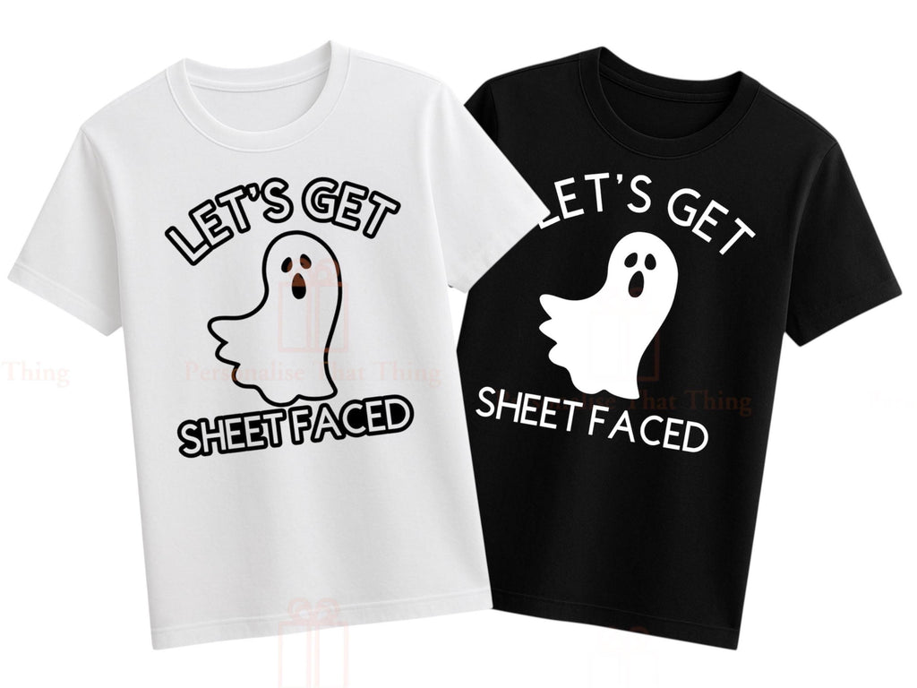 Ghost lets get sheet faced halloween funny Tshirt