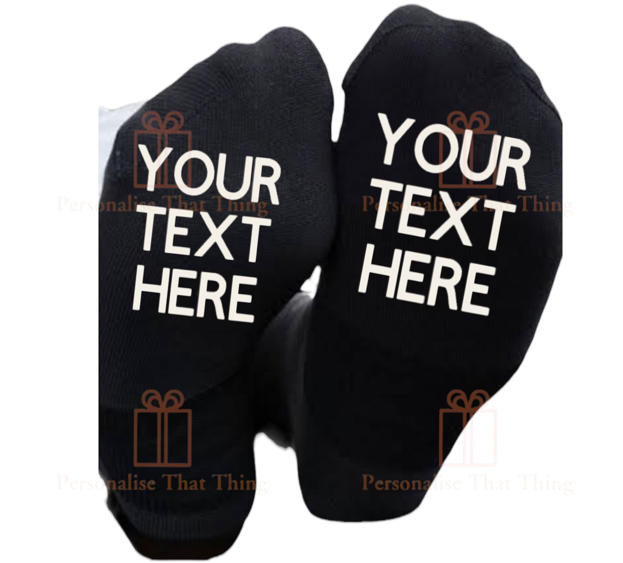 Your text here Personalised custom printed men’s wool socks