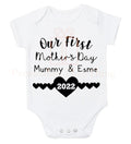 Our first Mother’s Day heart custom baby personalised bodysuit outfit