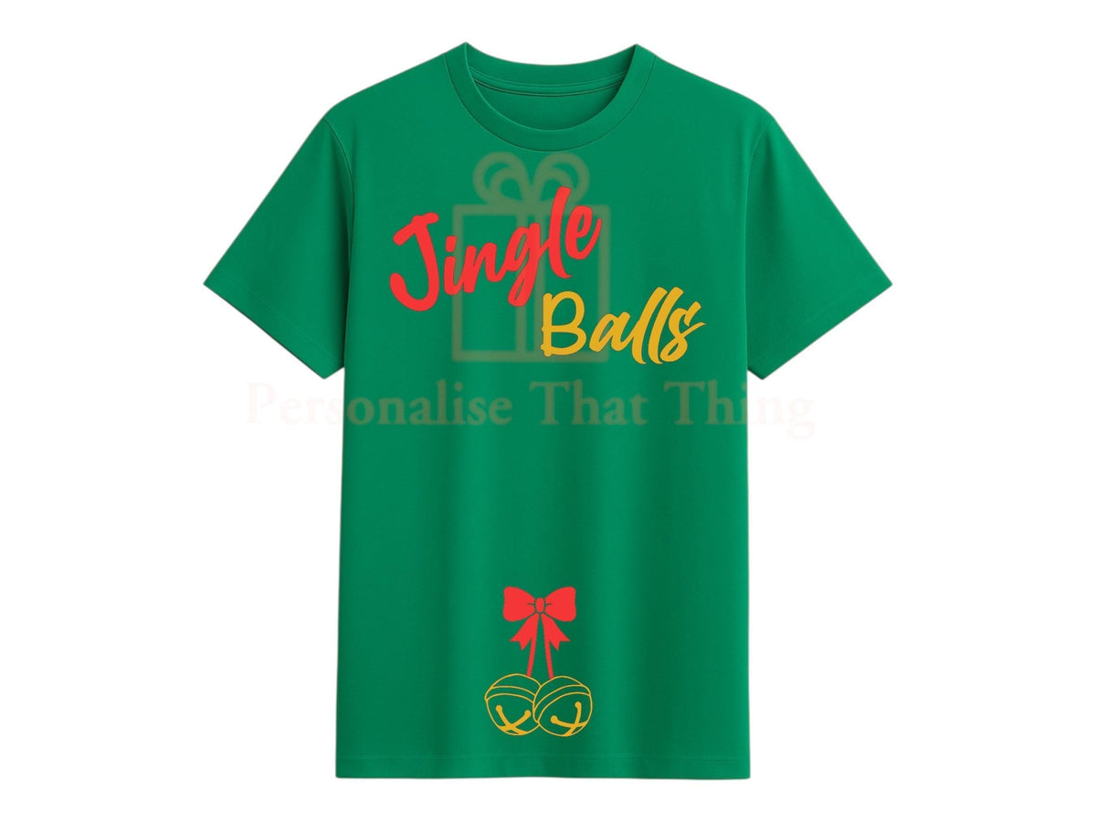 Jingle balls green funny Christmas tshirts