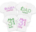 Dinosaur personalised matching family birthday 3 REX third birthday tshirts