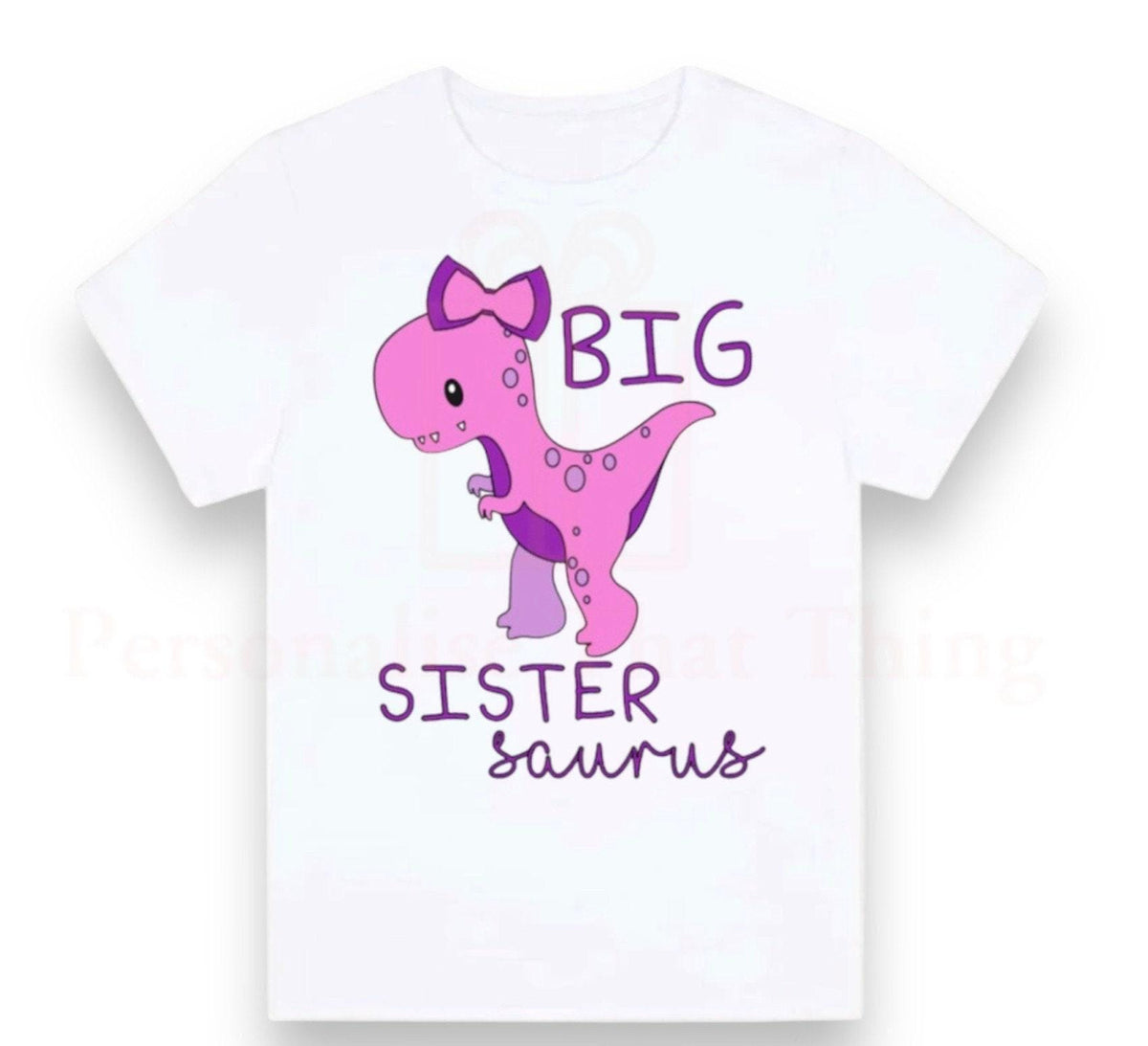 Dinosaur big / middle / little sister sistersaurus announcement Tshirt / baby onesie