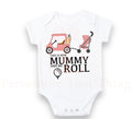 This is how mummy and me roll golf cart & pram baby bodysuit outfit