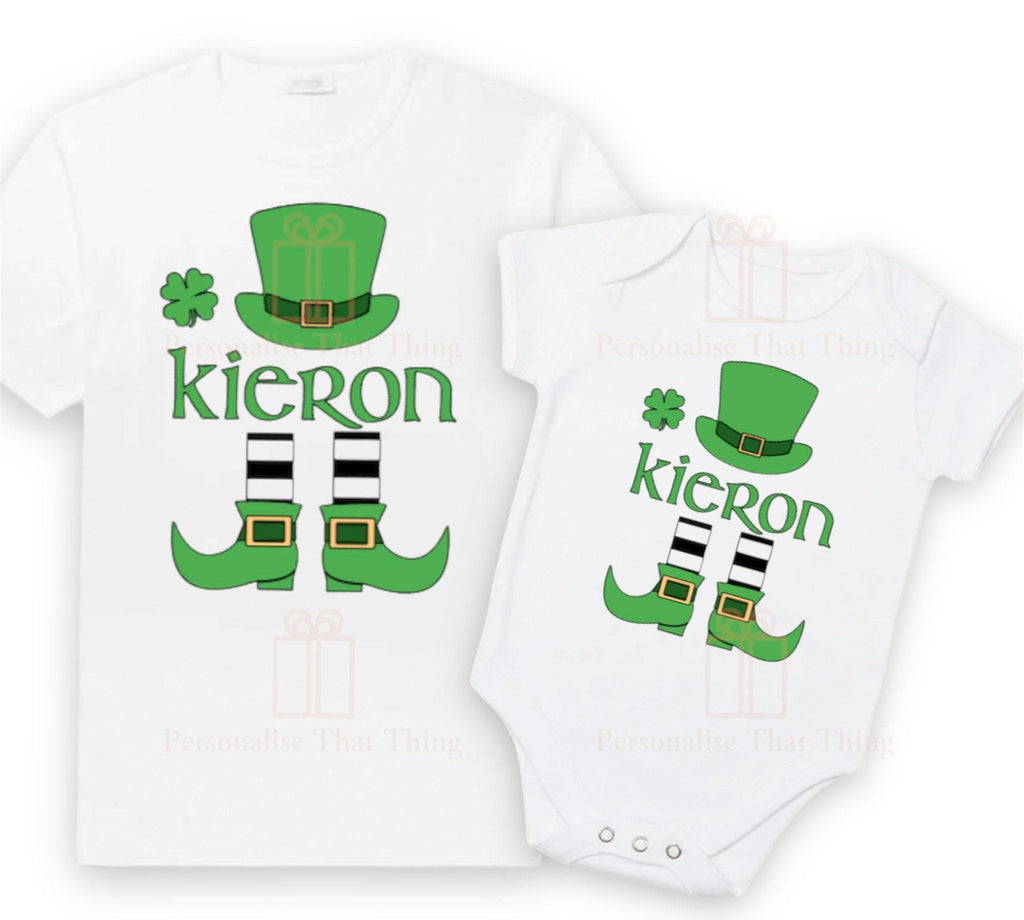 Irish Leprechaun custom name ST Patricks day Ireland t-shirt / baby bodysuit