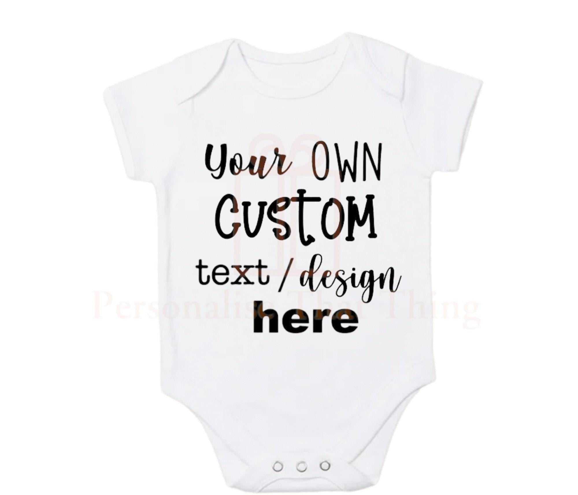 Custom your own text personalised childrens tshirt / baby onesie