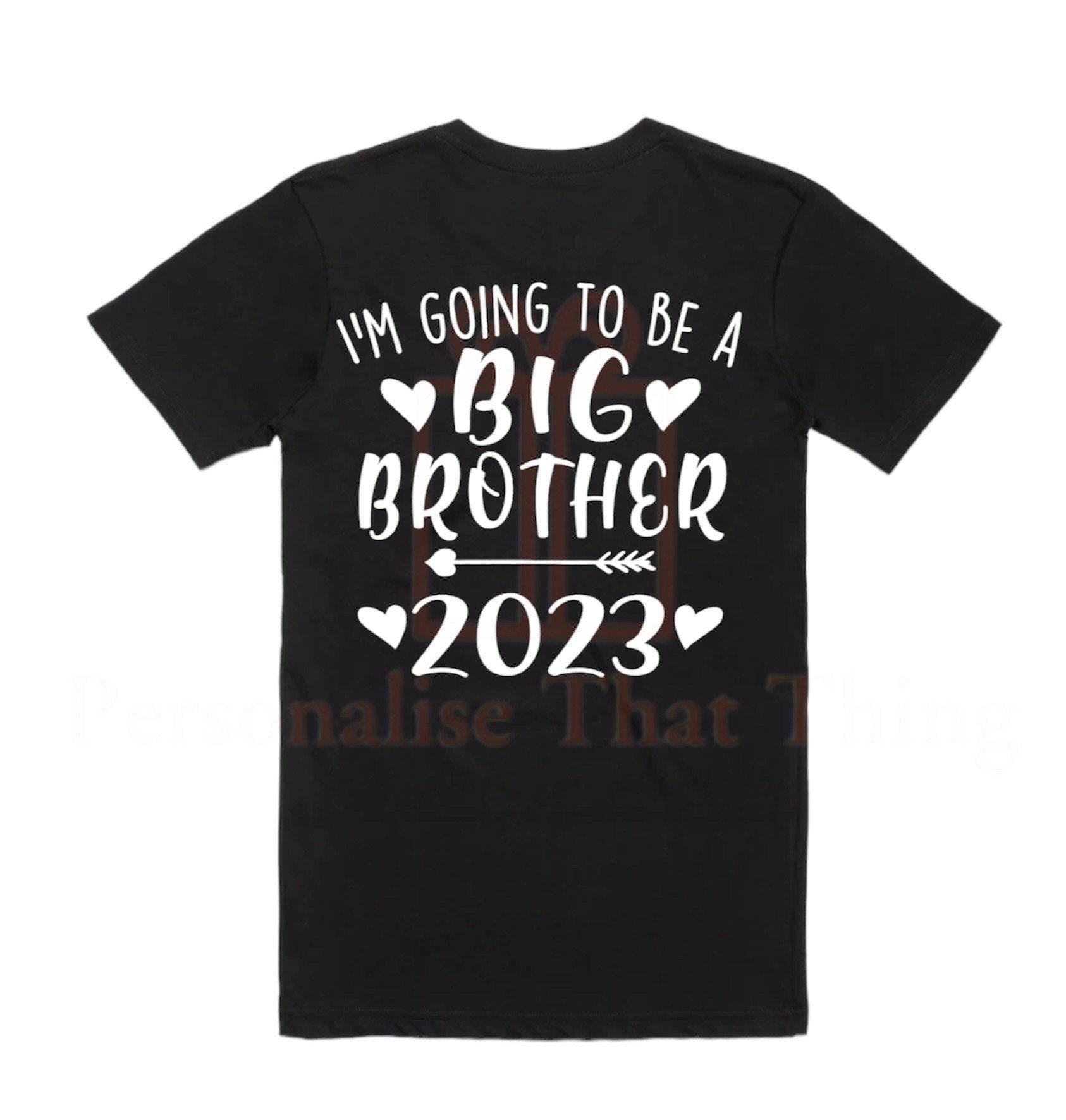 I’m going to be a big brother personalised heart Tshirt / baby onesie