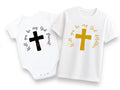 Will you be my godparents / god mother cross  bodysuit / tshirt outfit