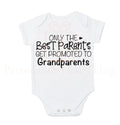 Personalised only the best parents get promoted to grandparents pregnancy announcement baby onesie