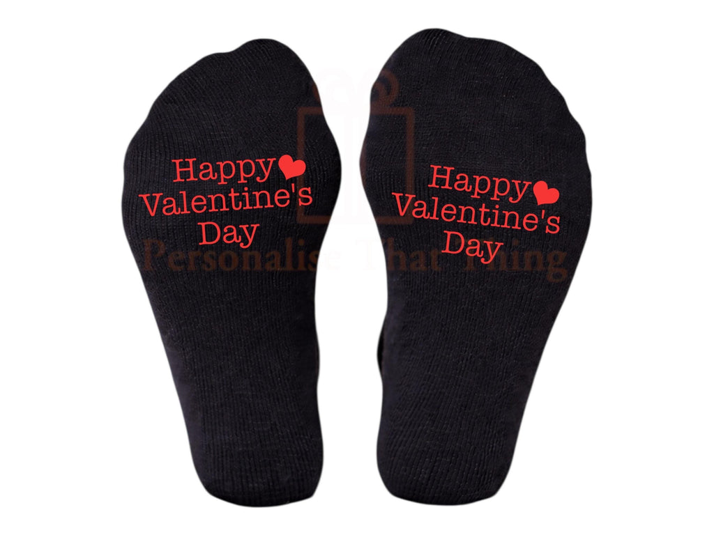 Happy valentines day heart socks