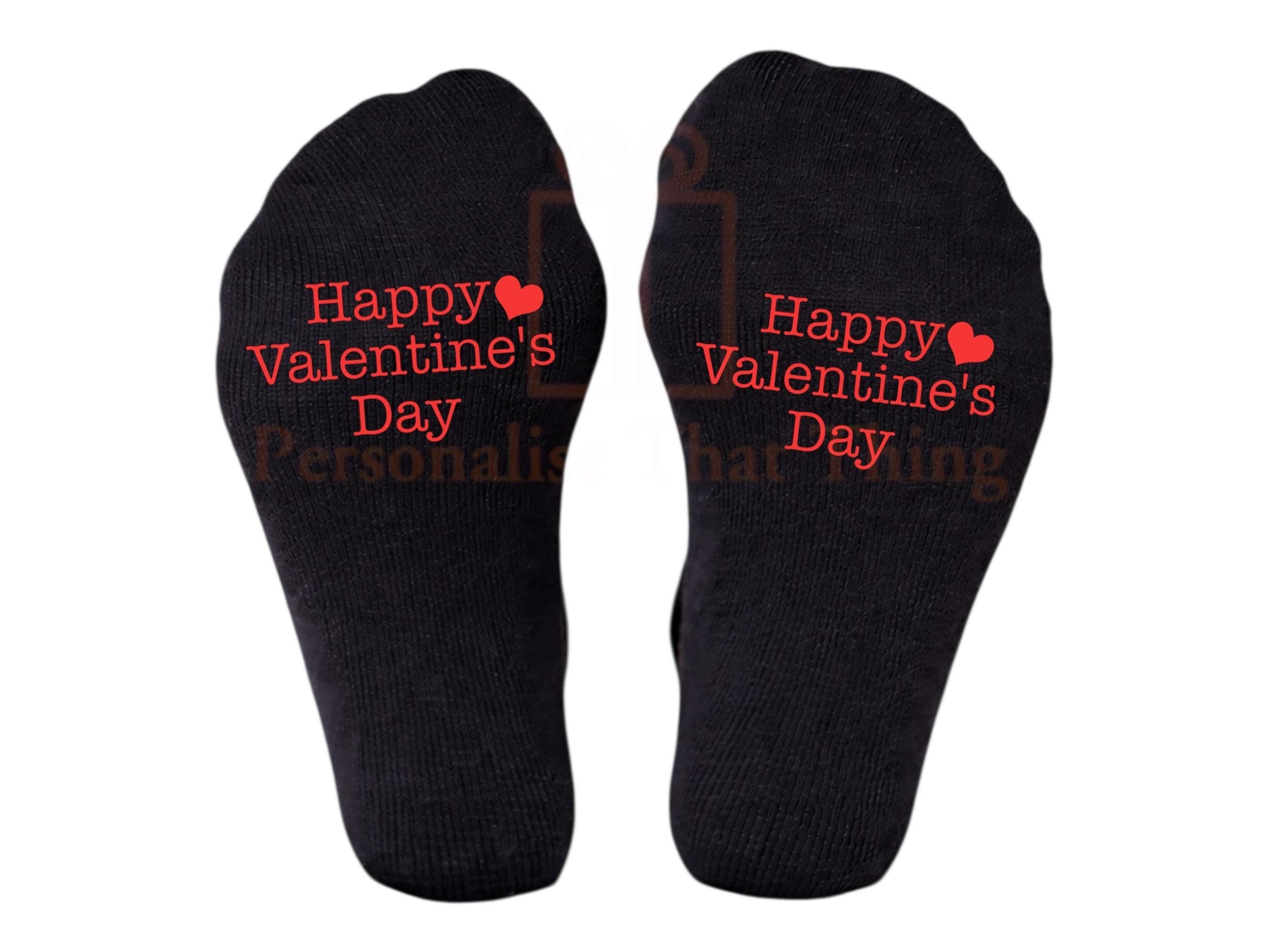Happy valentines day heart socks