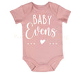 Baby surname pregnancy announcement heart baby bodysuit outfit
