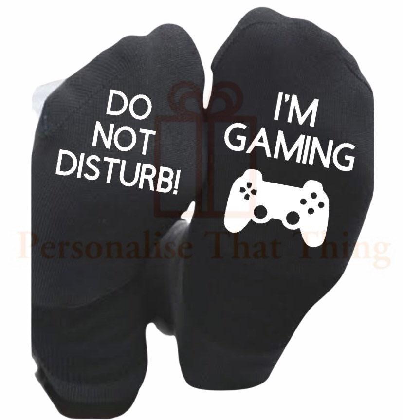 gaming do not disturb custom printed socks