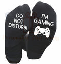 gaming do not disturb custom printed socks