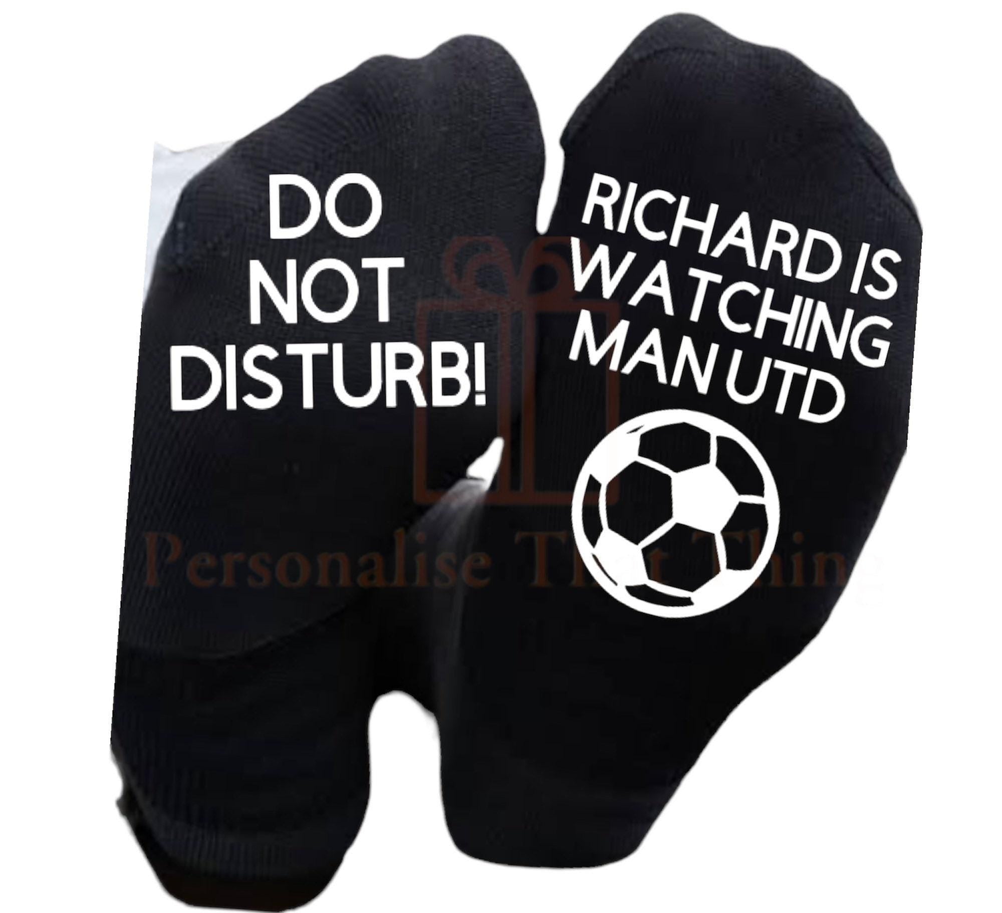 watching the football custom team printed do not disturb football socks