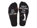 Golfing do not disturb personalised custom name is watching the golf socks