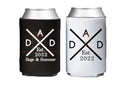 Dad est cross design children’s name custom stubby holders