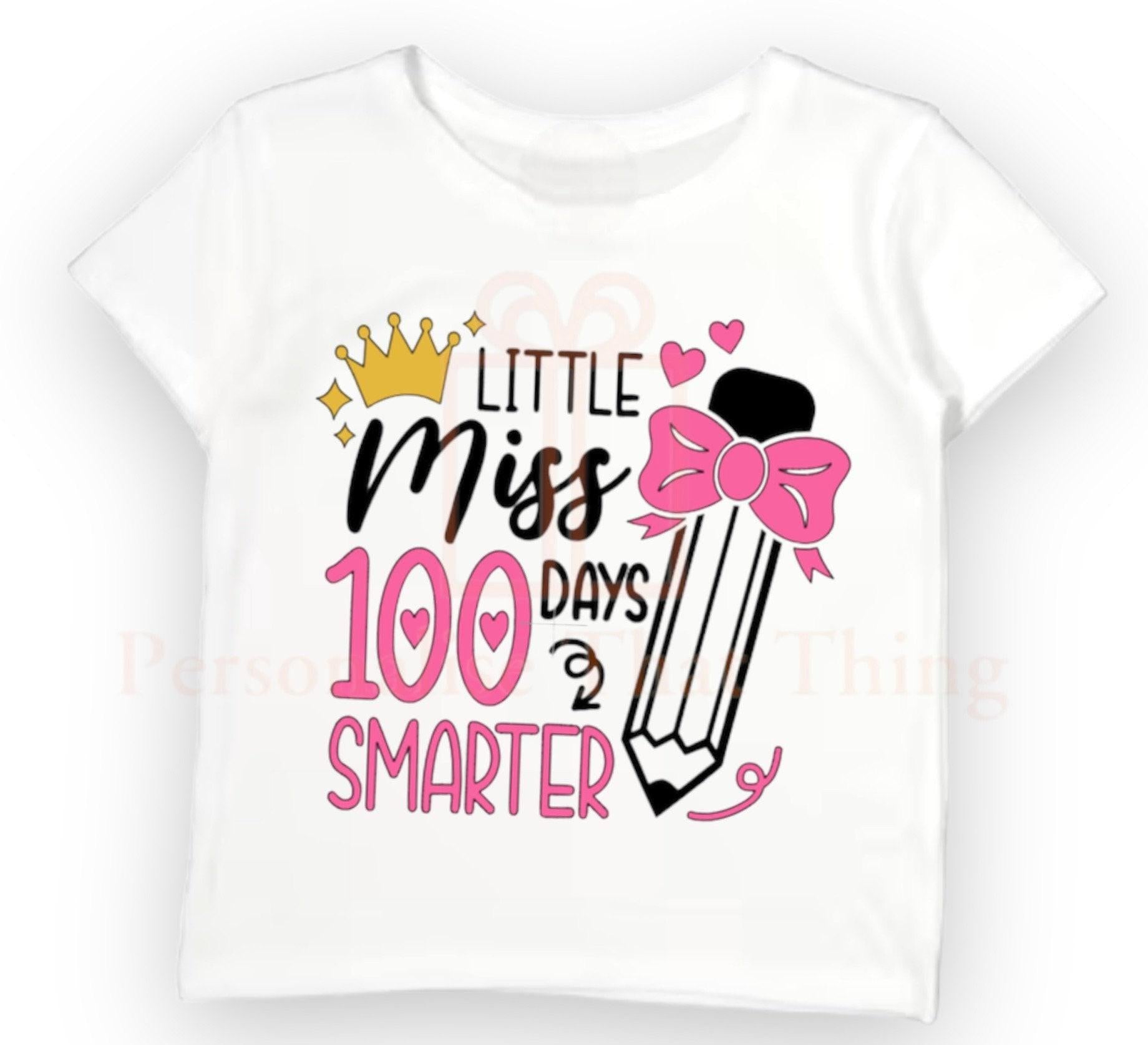 Little miss 100 days smarter school tshirt