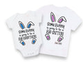 Some bunny is going to be a big sister / brother Bunny ears & feet Easter custom tshirt / baby onesie