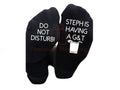 having a Gin & tonic do not disturb custom name printed women’s socks
