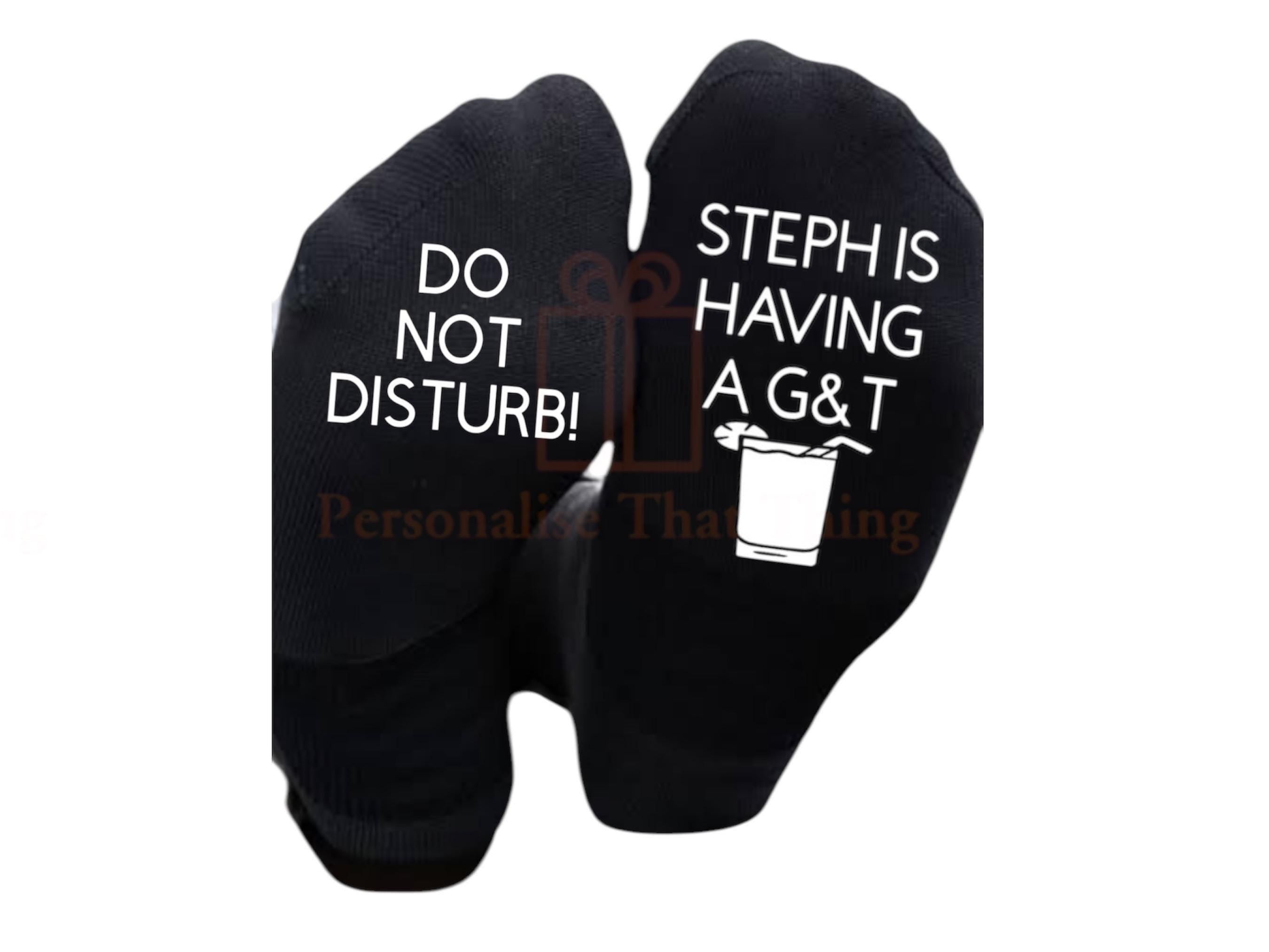 having a Gin & tonic do not disturb custom name printed women’s socks